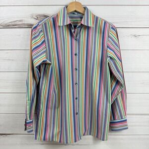 Foxcroft Wrinkle‎ Free Classic Fit Striped Long Sleeve Button Down Shirt 2P